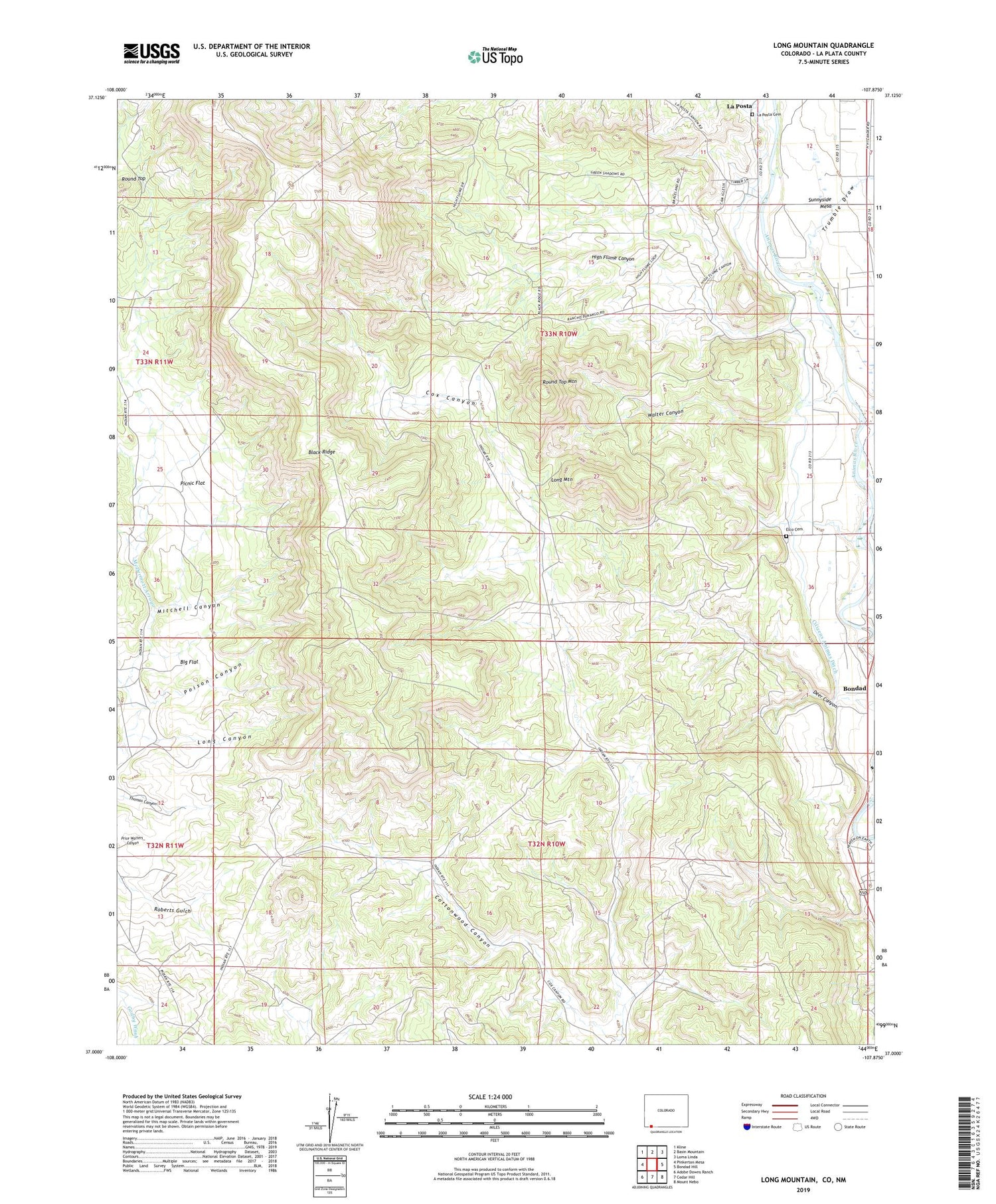 Long Mountain Colorado US Topo Map Image