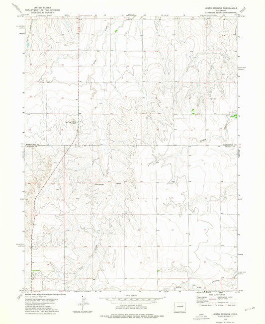 Classic USGS Lusto Springs Colorado 7.5'x7.5' Topo Map Image