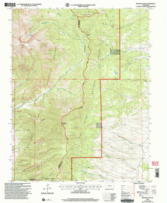 Classic USGS Medano Pass Colorado 7.5'x7.5' Topo Map Image