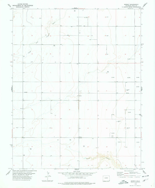 Classic USGS Midway Colorado 7.5'x7.5' Topo Map Image