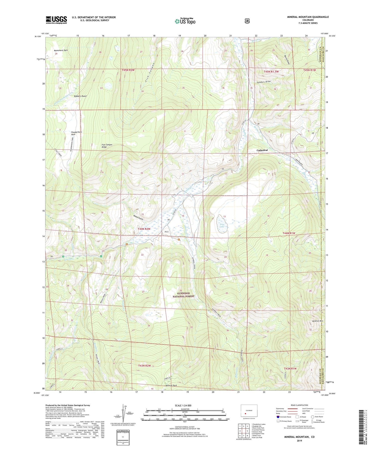 Mineral Mountain Colorado US Topo Map Image