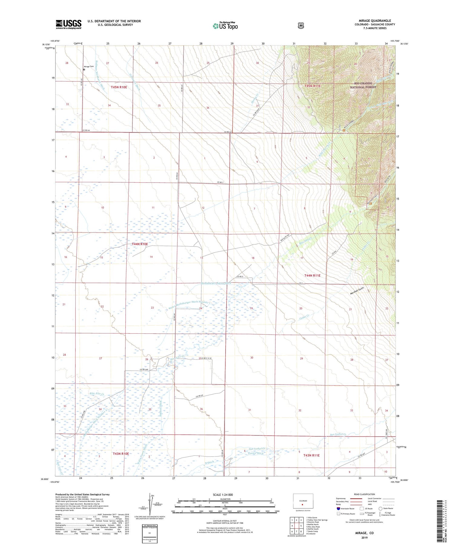 Mirage Colorado US Topo Map Image