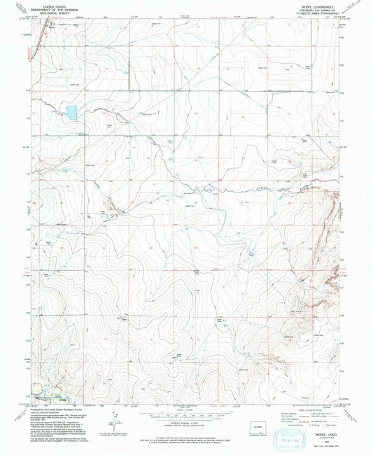 Classic USGS Model Colorado 7.5'x7.5' Topo Map Image