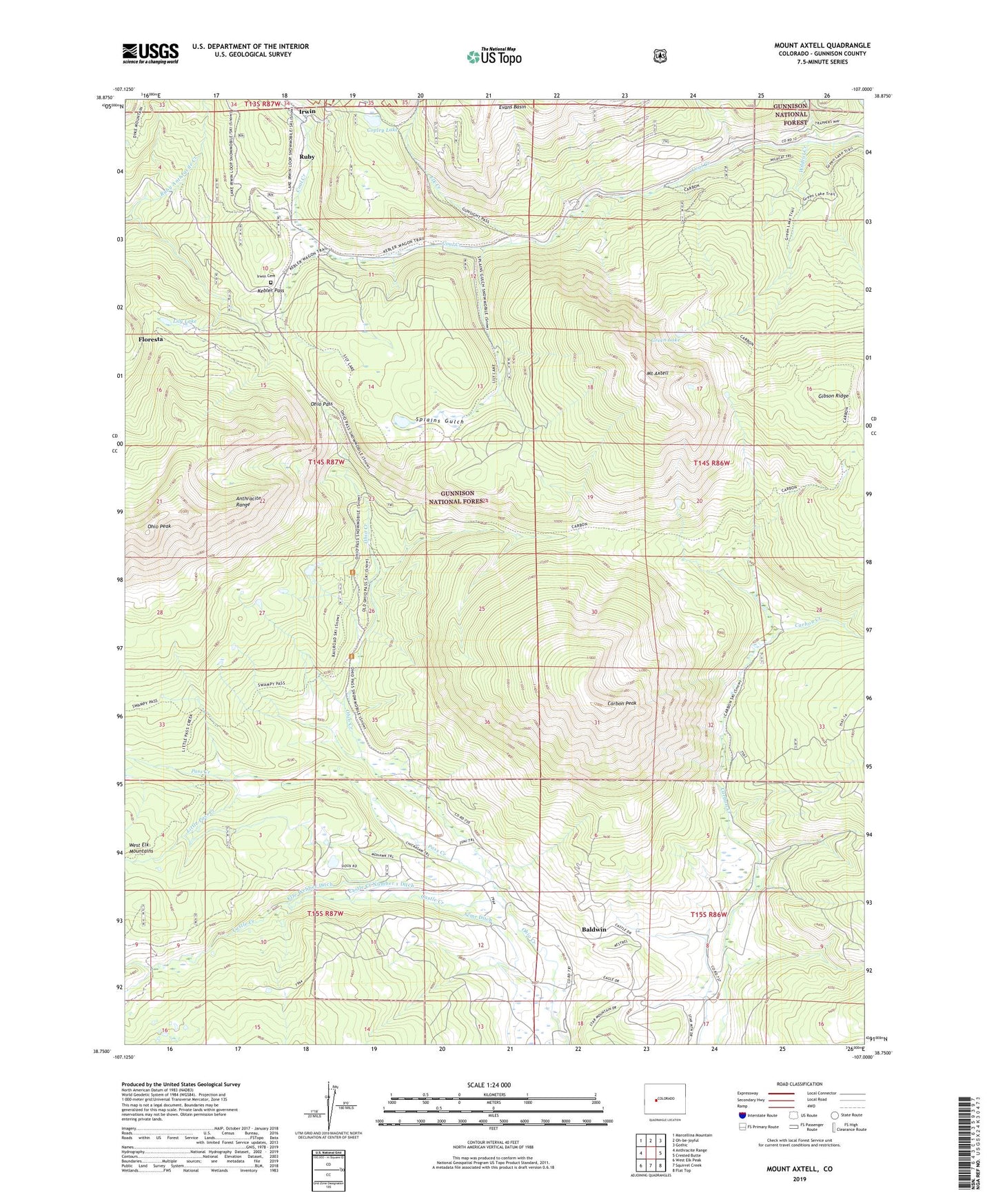 Mount Axtell Colorado US Topo Map Image