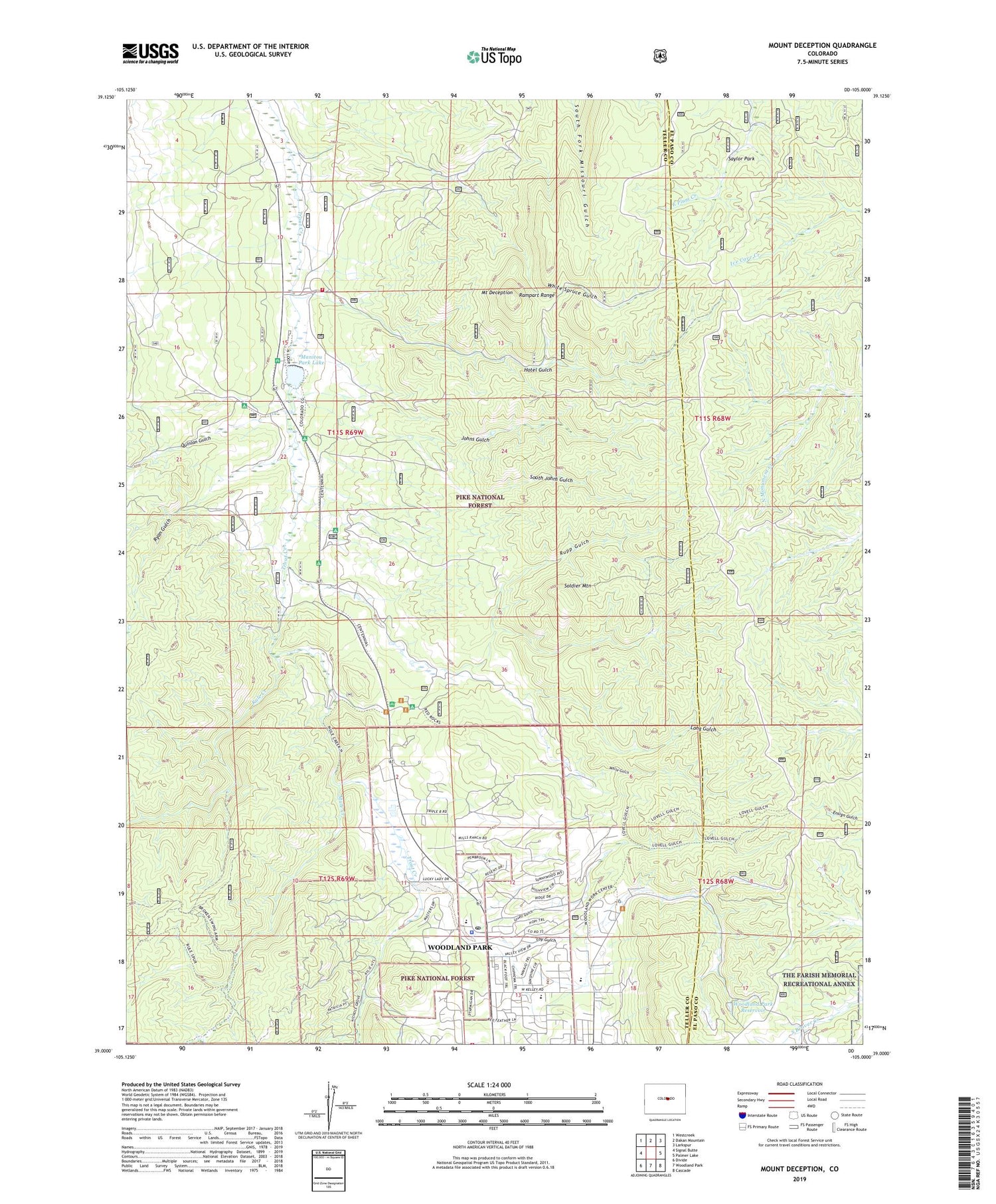 Mount Deception Colorado US Topo Map Image