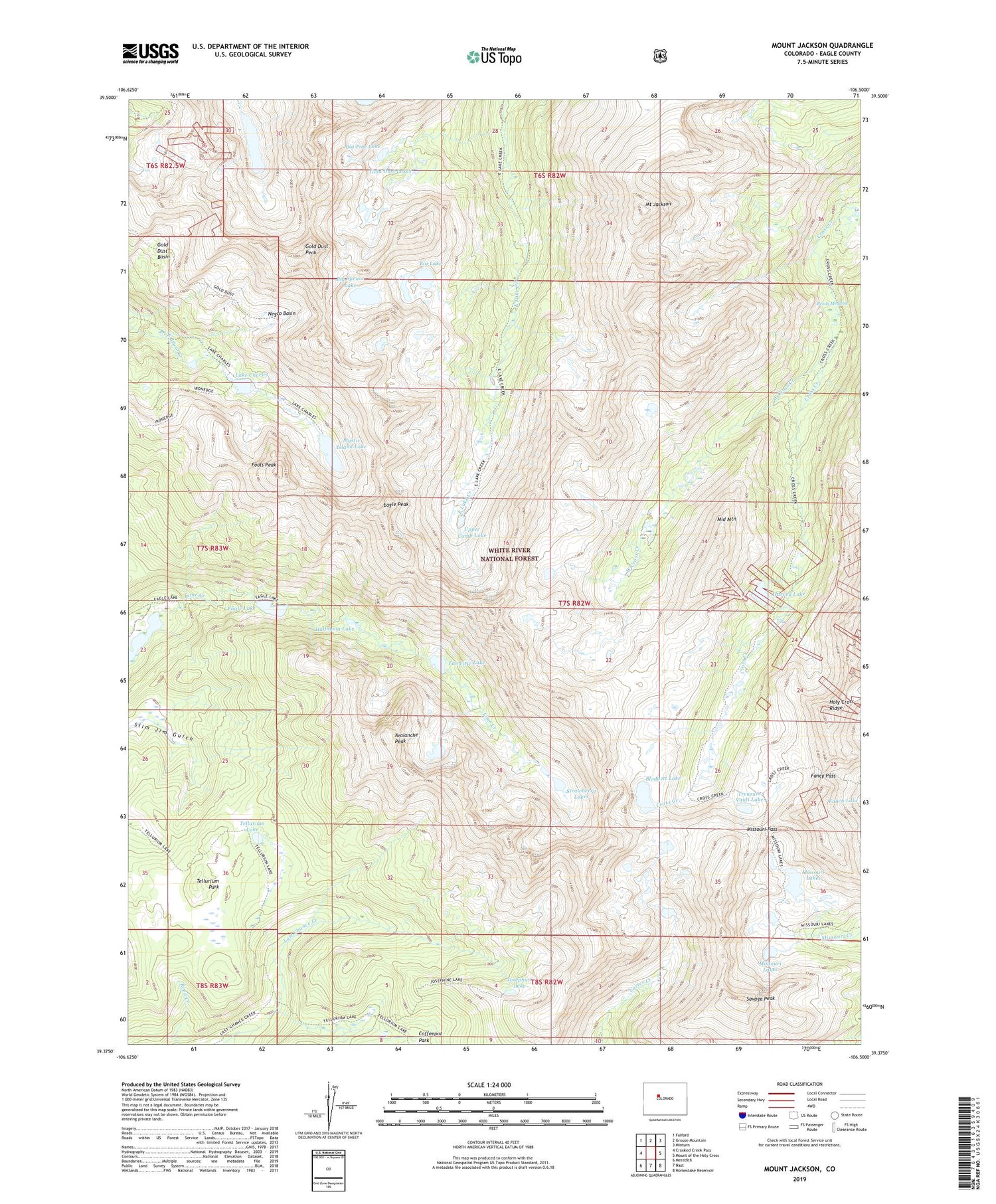 Mount Jackson Colorado US Topo Map Image