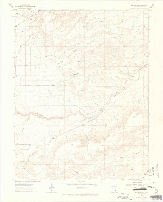 Classic USGS Muldoon Hill Colorado 7.5'x7.5' Topo Map Image