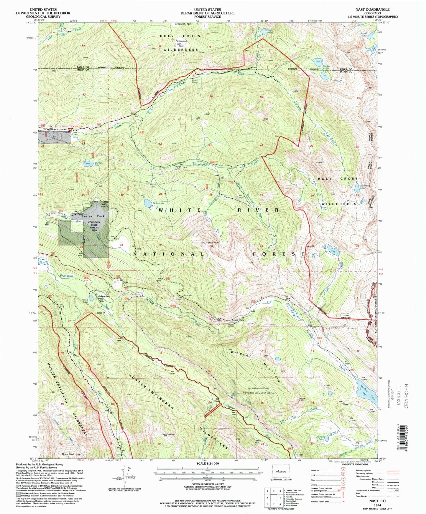 Classic USGS Nast Colorado 7.5'x7.5' Topo Map Image
