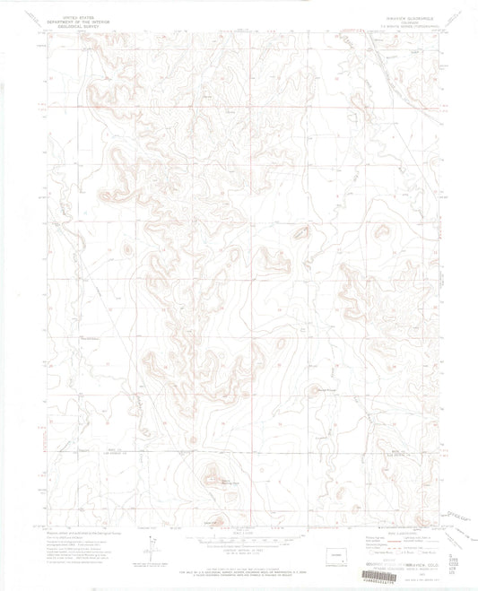 Classic USGS Ninaview Colorado 7.5'x7.5' Topo Map Image