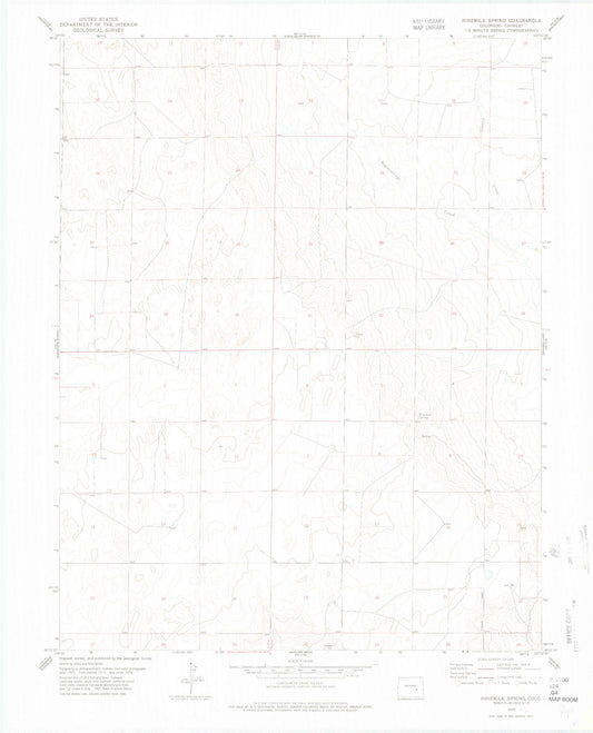 Classic USGS Ninemile Spring Colorado 7.5'x7.5' Topo Map Image