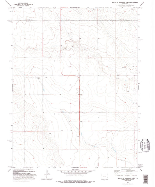 Classic USGS North of Sheridan Lake Colorado 7.5'x7.5' Topo Map Image