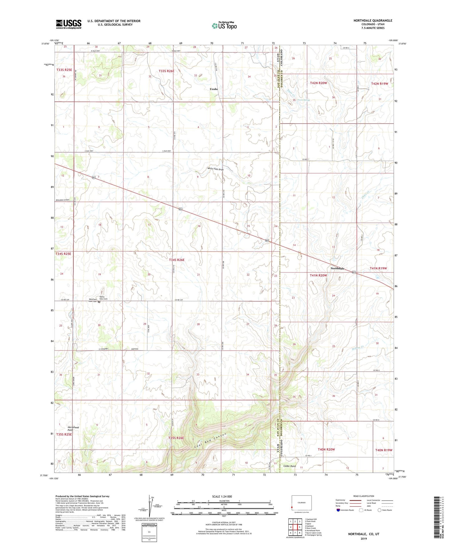 Northdale Colorado US Topo Map Image