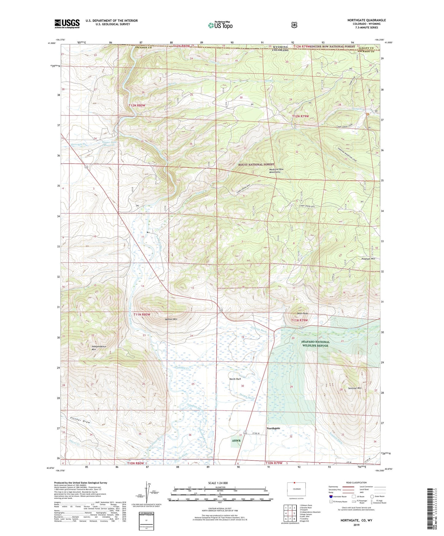 Northgate Colorado US Topo Map Image