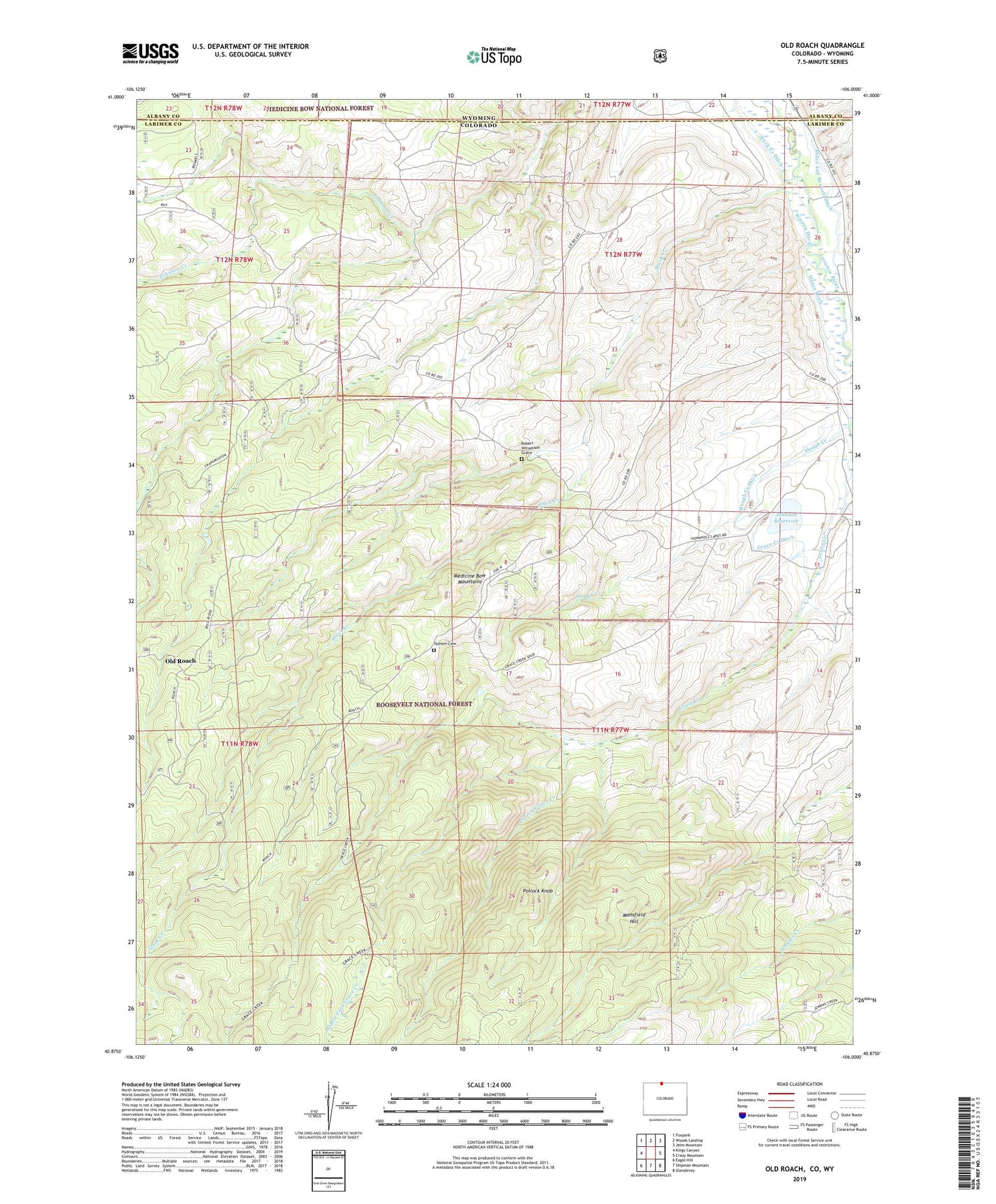 Old Roach Colorado US Topo Map Image