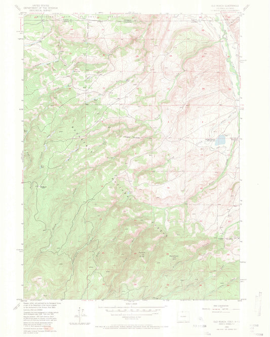 Classic USGS Old Roach Colorado 7.5'x7.5' Topo Map Image