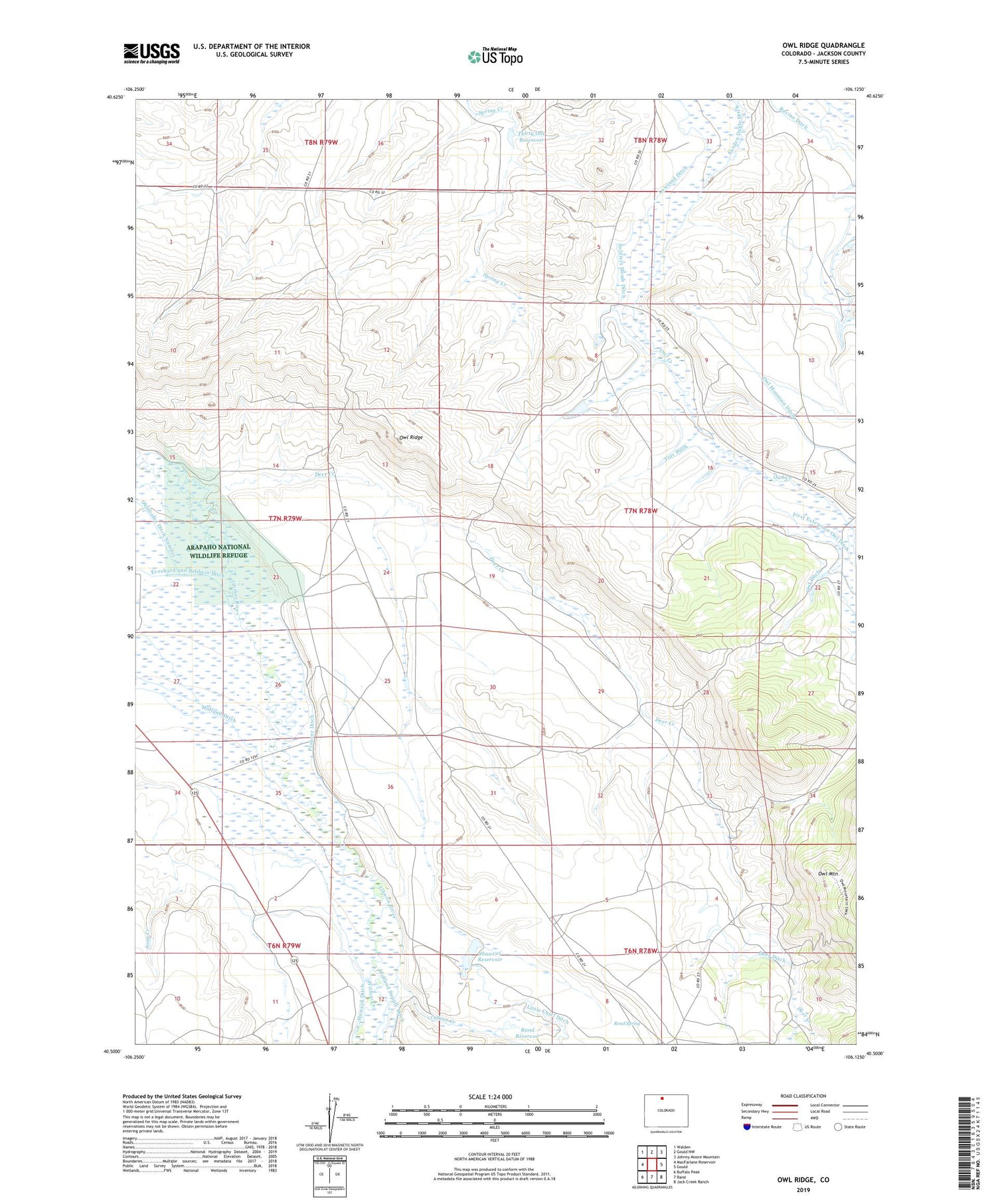 Owl Ridge Colorado US Topo Map Image
