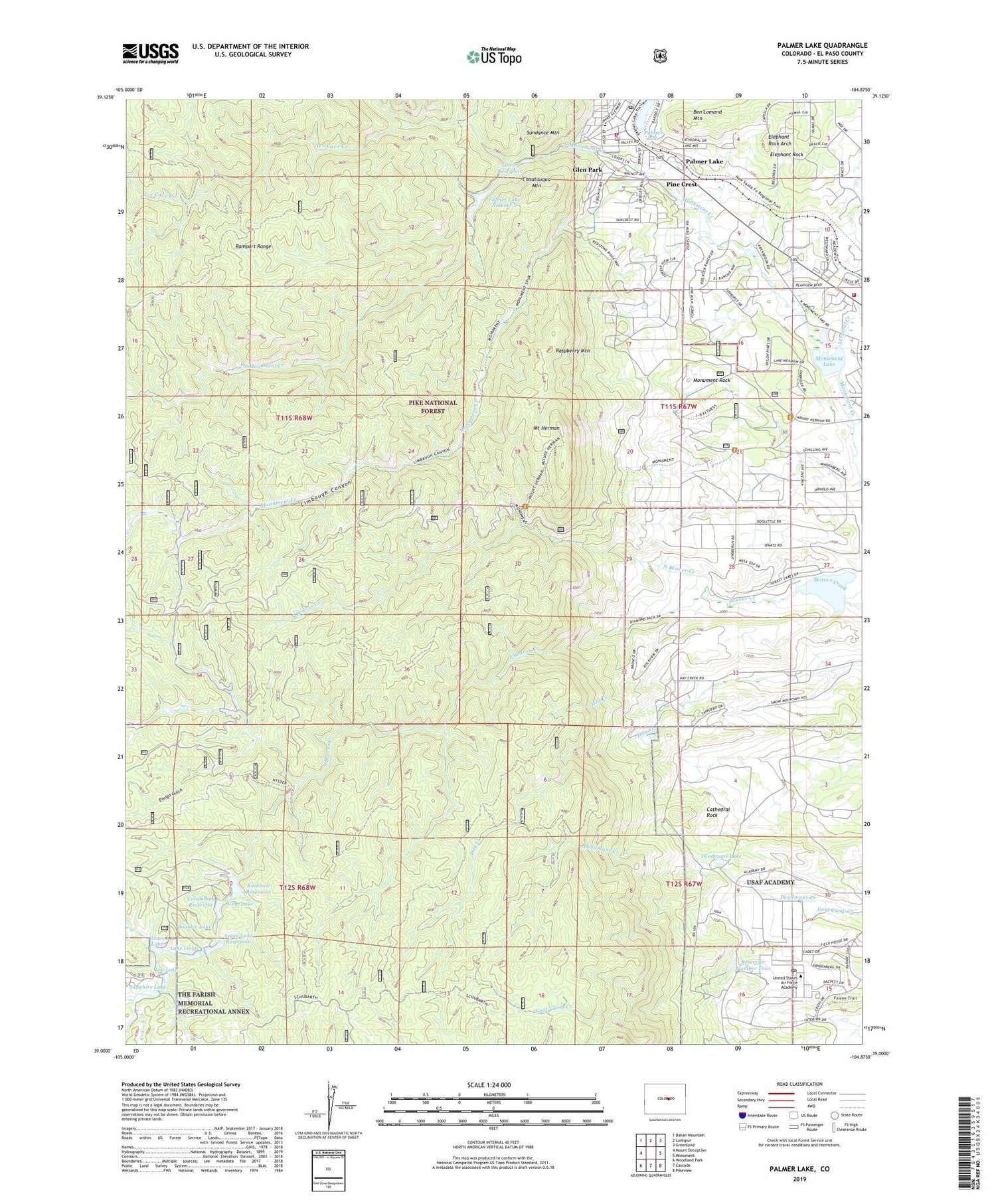 Palmer Lake Colorado US Topo Map Image