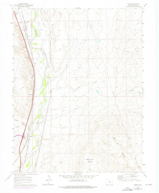 Classic USGS Pinon Colorado 7.5'x7.5' Topo Map Image