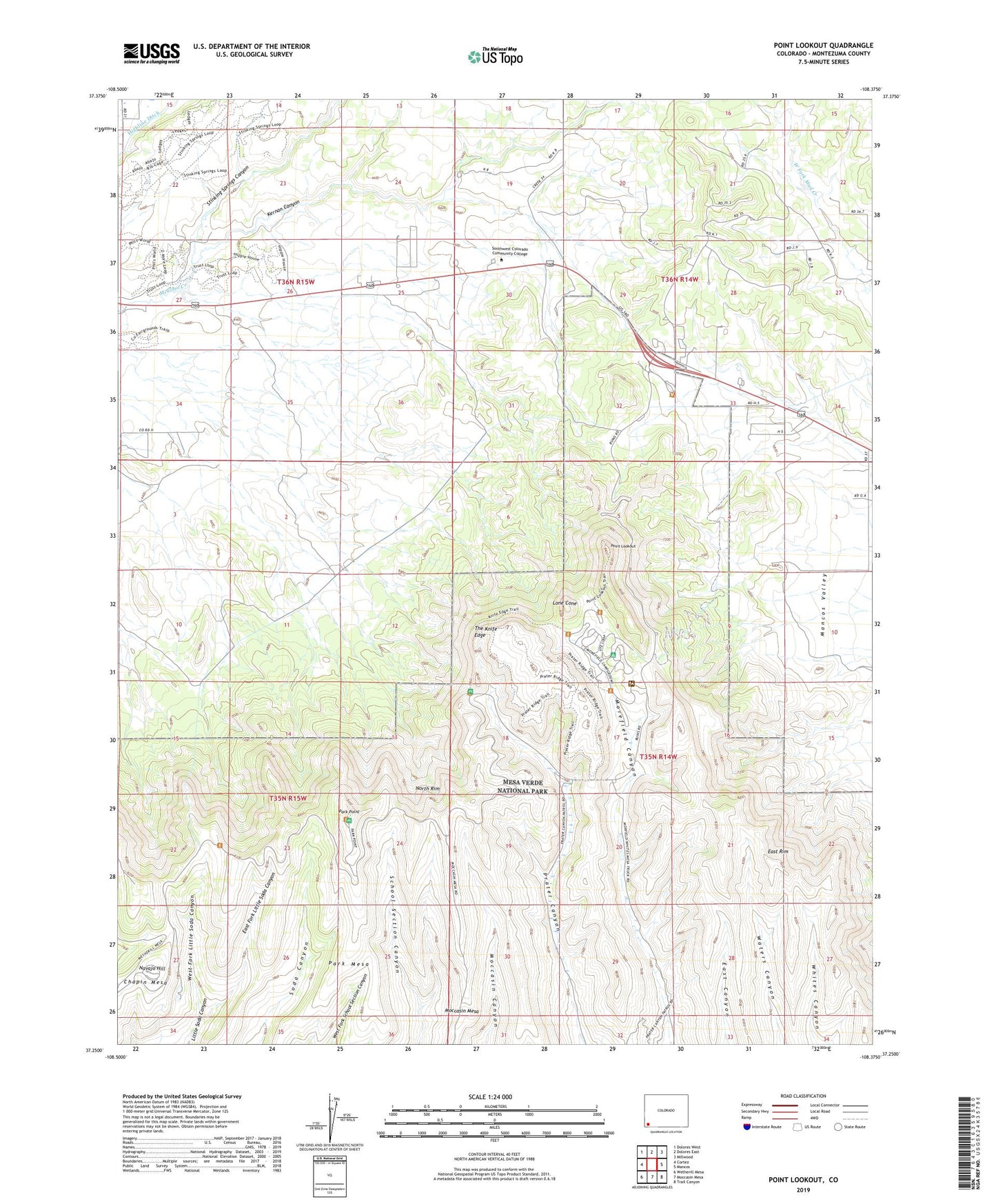 Point Lookout Colorado US Topo Map Image