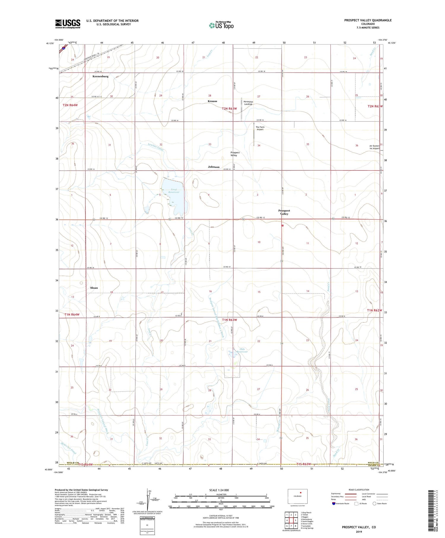 Prospect Valley Colorado US Topo Map Image