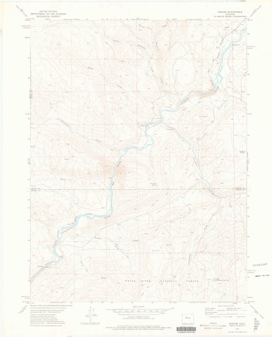 Classic USGS Radium Colorado 7.5'x7.5' Topo Map Image