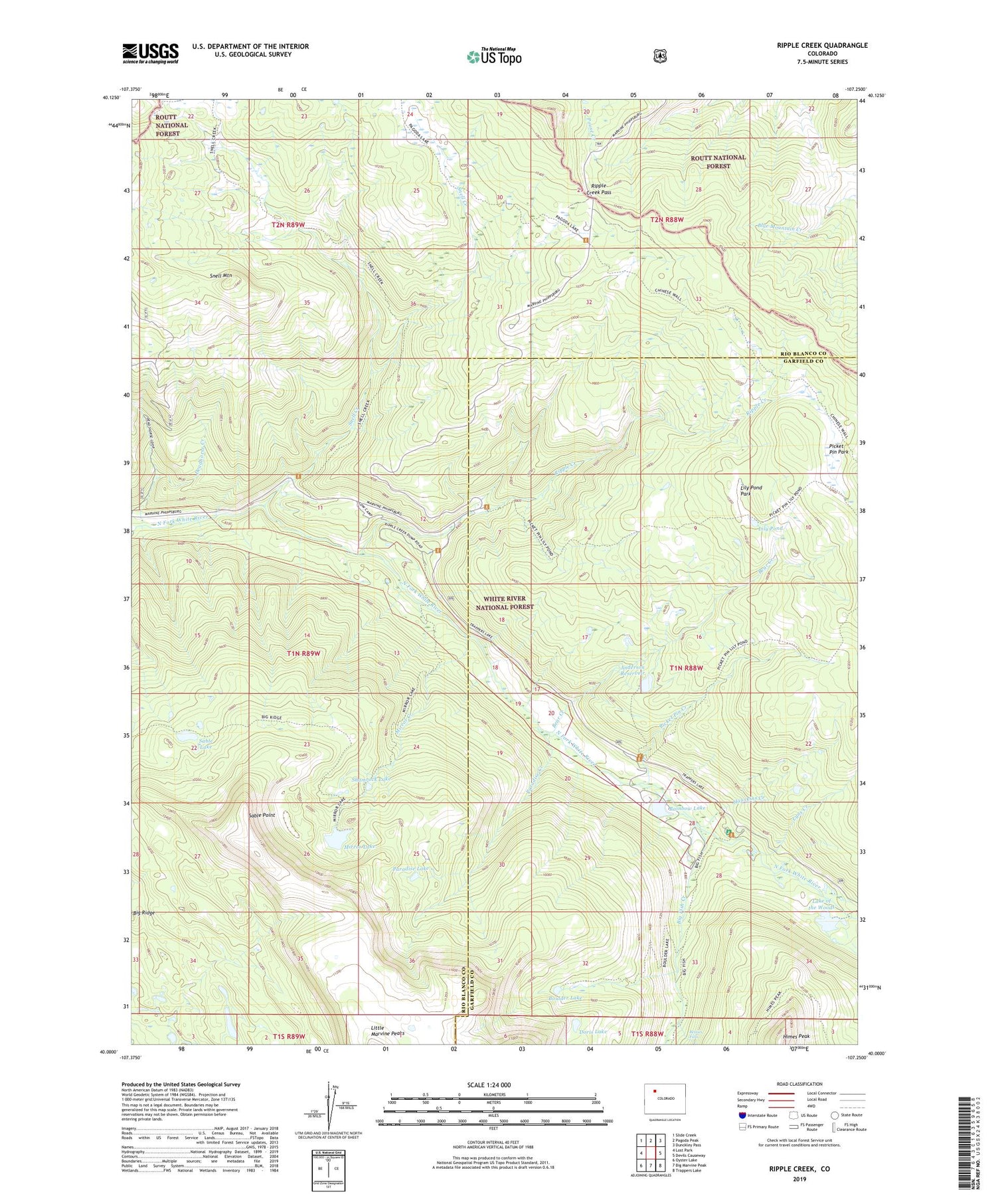 Ripple Creek Colorado US Topo Map Image