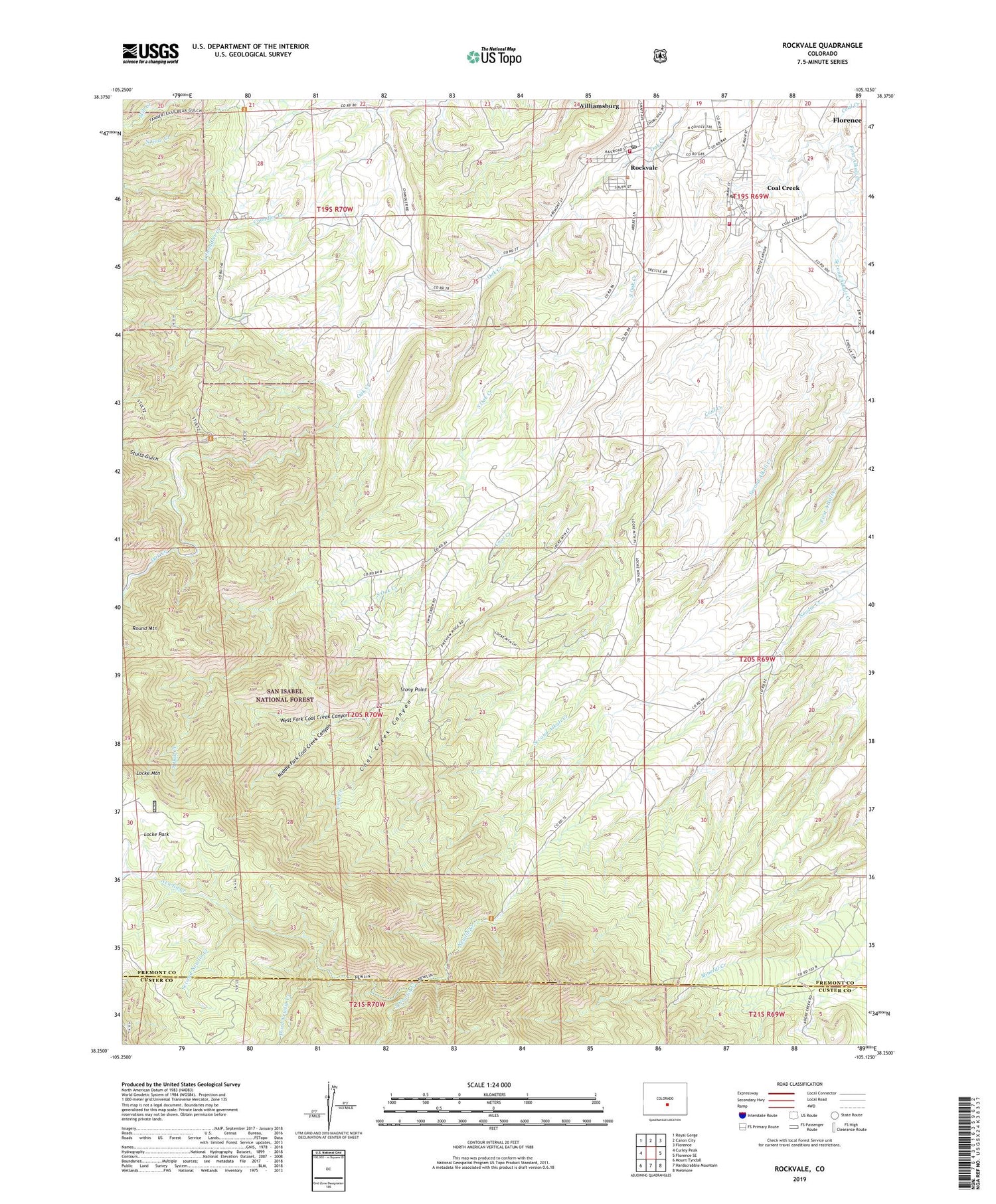 Rockvale Colorado US Topo Map Image