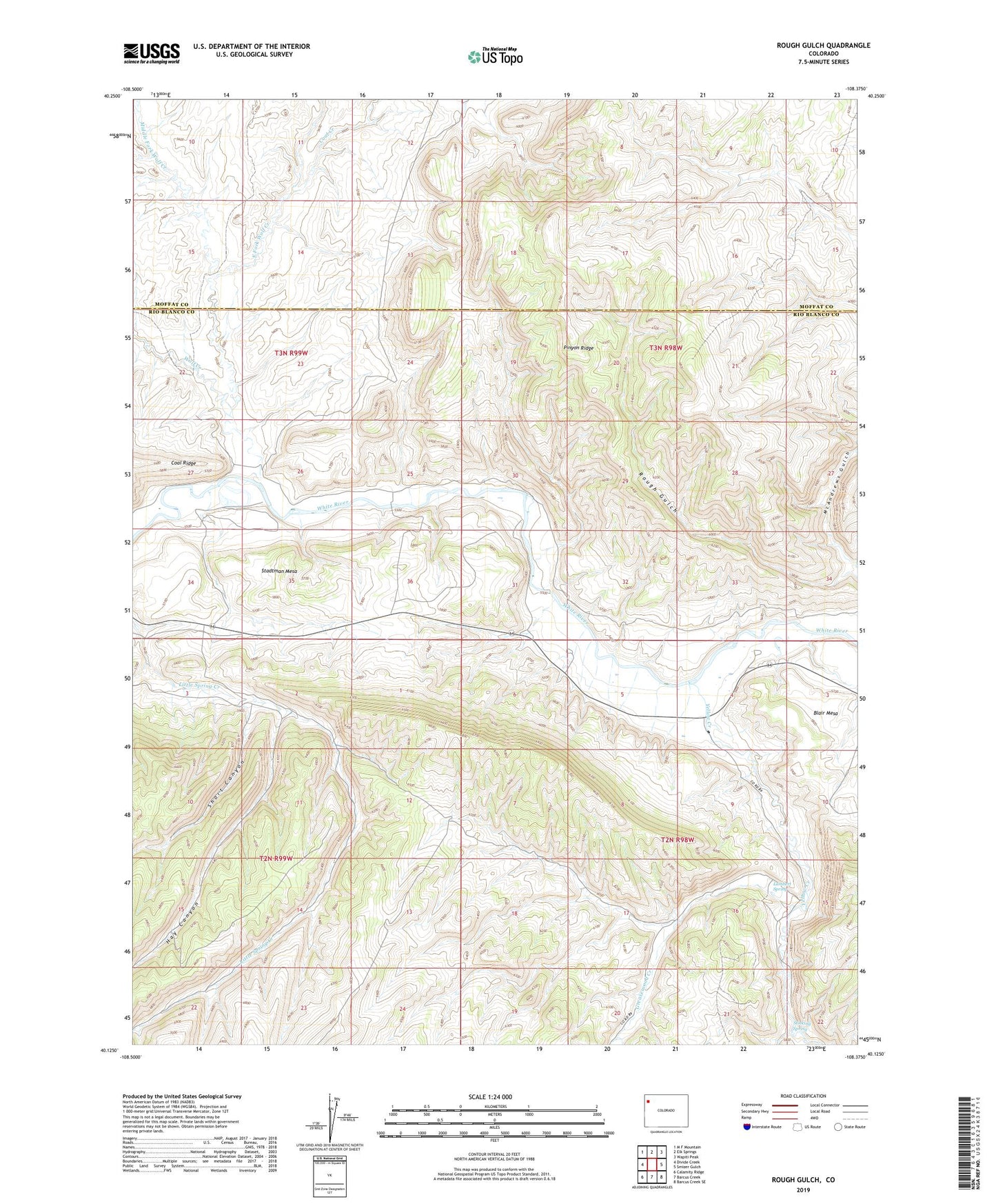 Rough Gulch Colorado US Topo Map Image