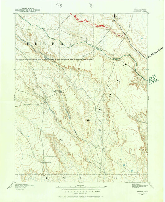 Historic 1889 Sanborn Colorado 30'x30' Topo Map Image