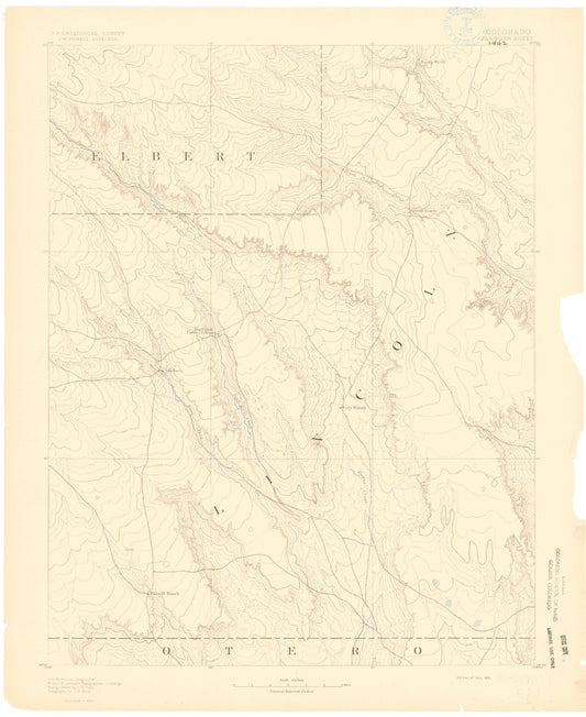 Historic 1891 Sanborn Colorado 30'x30' Topo Map Image