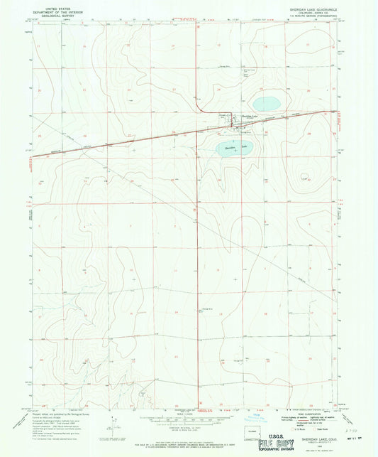 Classic USGS Sheridan Lake Colorado 7.5'x7.5' Topo Map Image