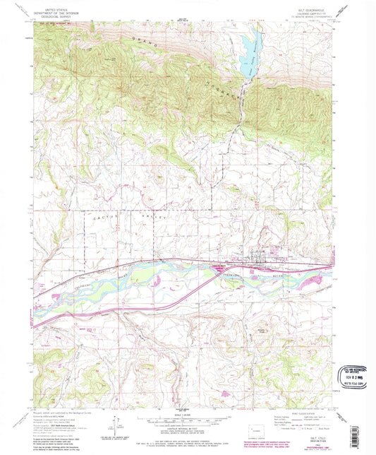 Classic USGS Silt Colorado 7.5'x7.5' Topo Map Image
