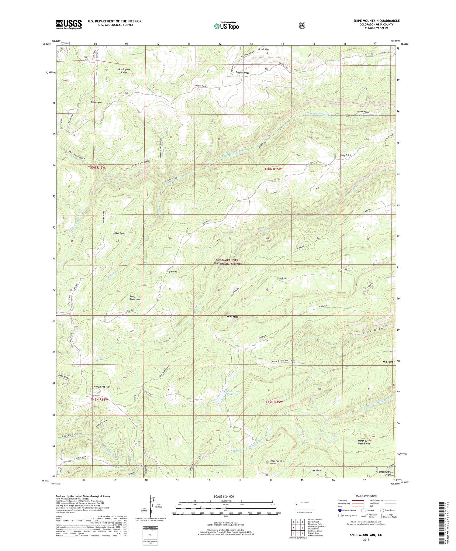 Snipe Mountain Colorado US Topo Map Image