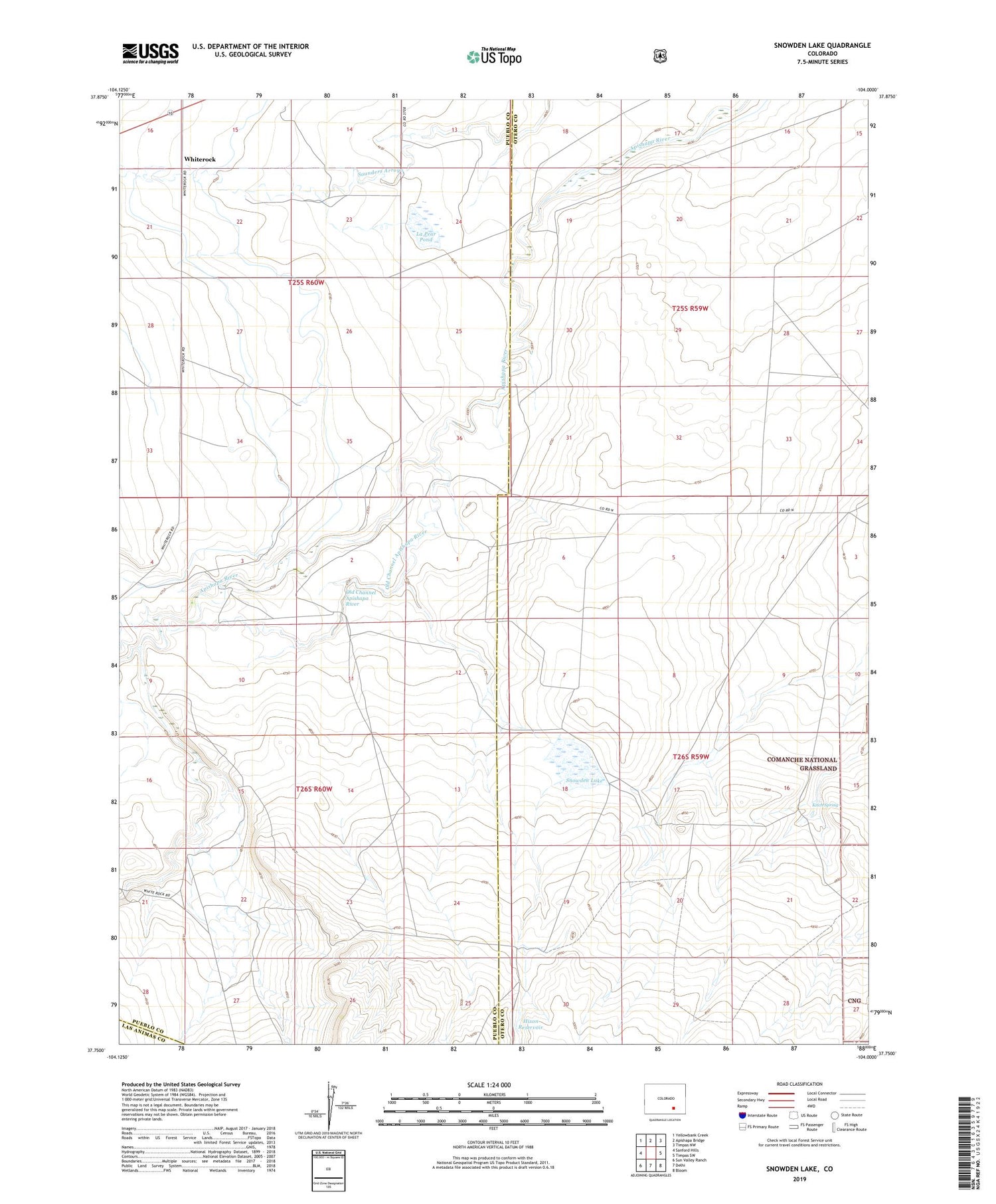 Snowden Lake Colorado US Topo Map Image