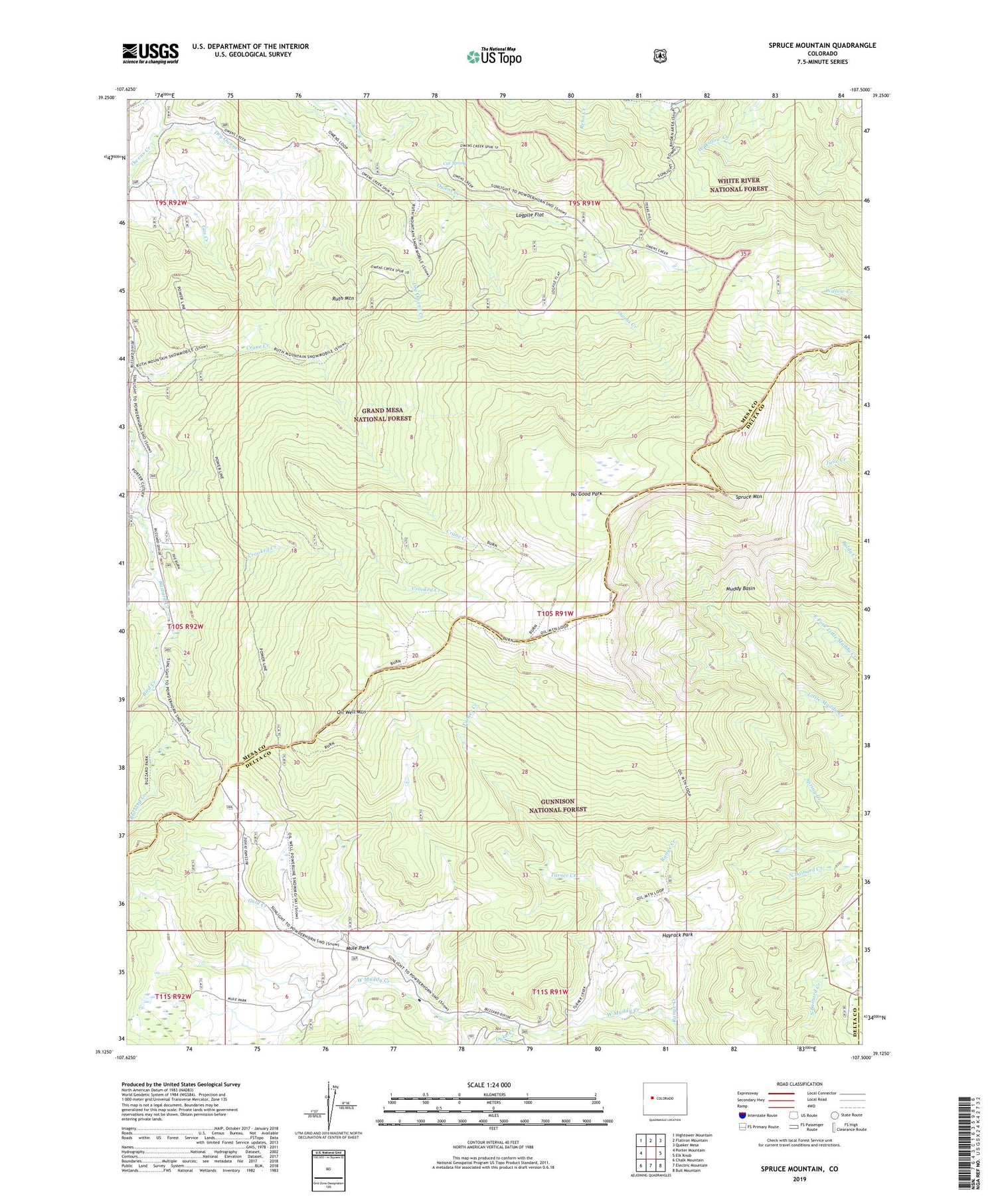 Spruce Mountain Colorado US Topo Map Image