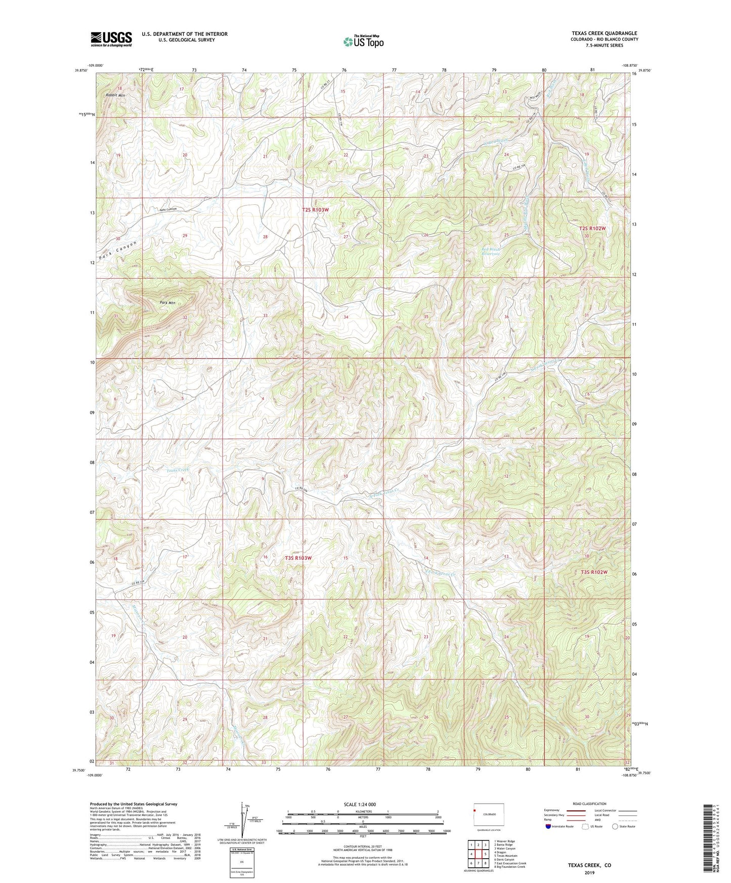 Texas Creek Colorado US Topo Map Image