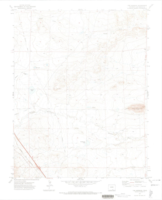 Classic USGS The Hogback Colorado 7.5'x7.5' Topo Map Image