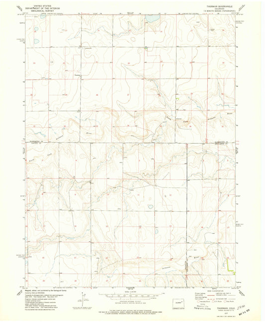 Classic USGS Thurman Colorado 7.5'x7.5' Topo Map Image