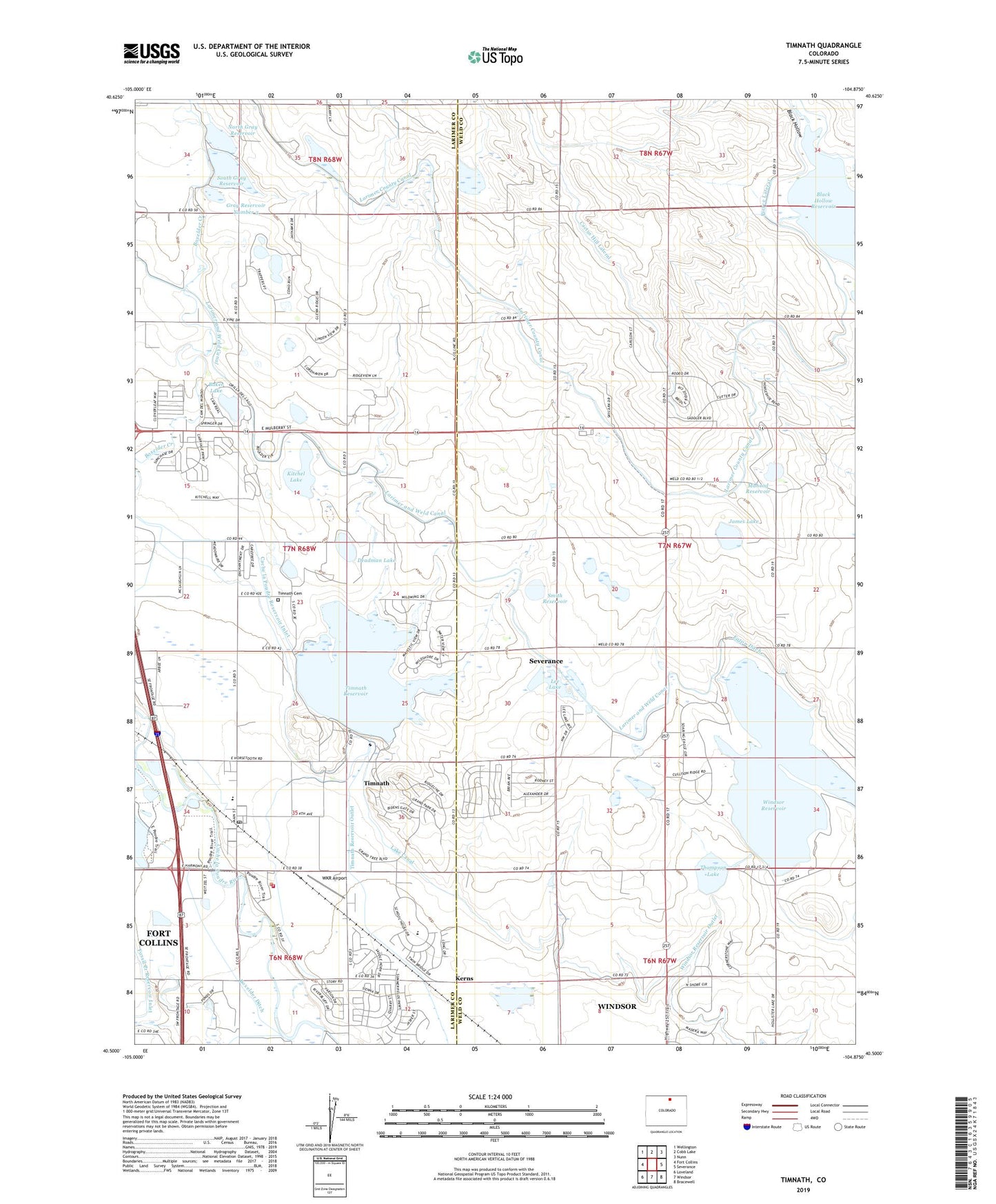 Timnath Colorado US Topo Map Image