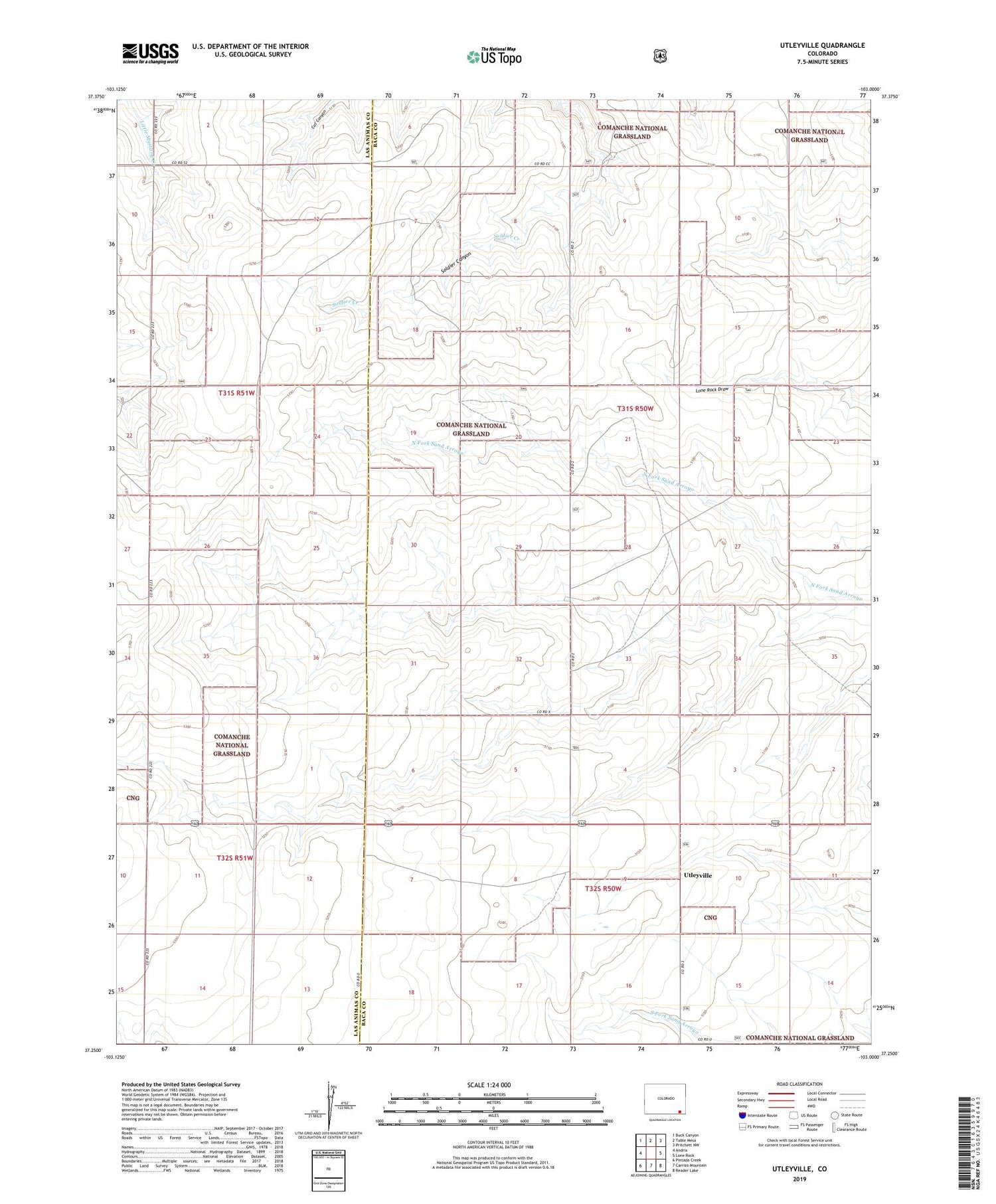 Utleyville Colorado US Topo Map Image