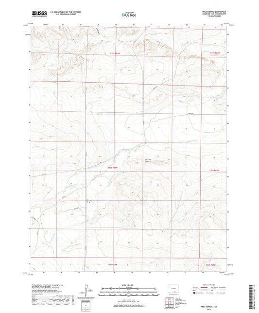 Vega Corral Colorado US Topo Map Image