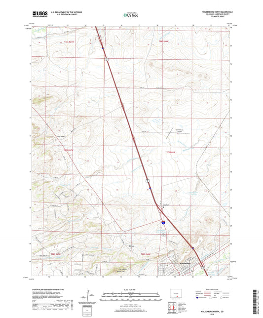 Walsenburg North Colorado US Topo Map Image