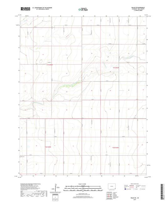 Walsh SE Colorado US Topo Map Image