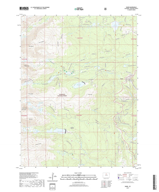 Ward Colorado US Topo Map Image