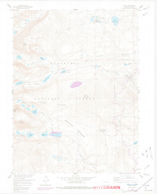 USGS Classic Ward Colorado 7.5'x7.5' Topo Map Image