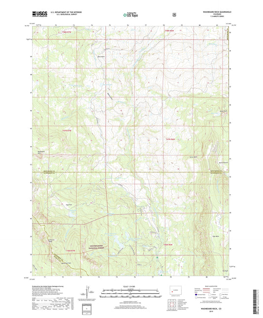 Washboard Rock Colorado US Topo Map Image