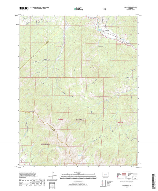 Wellsville Colorado US Topo Map Image
