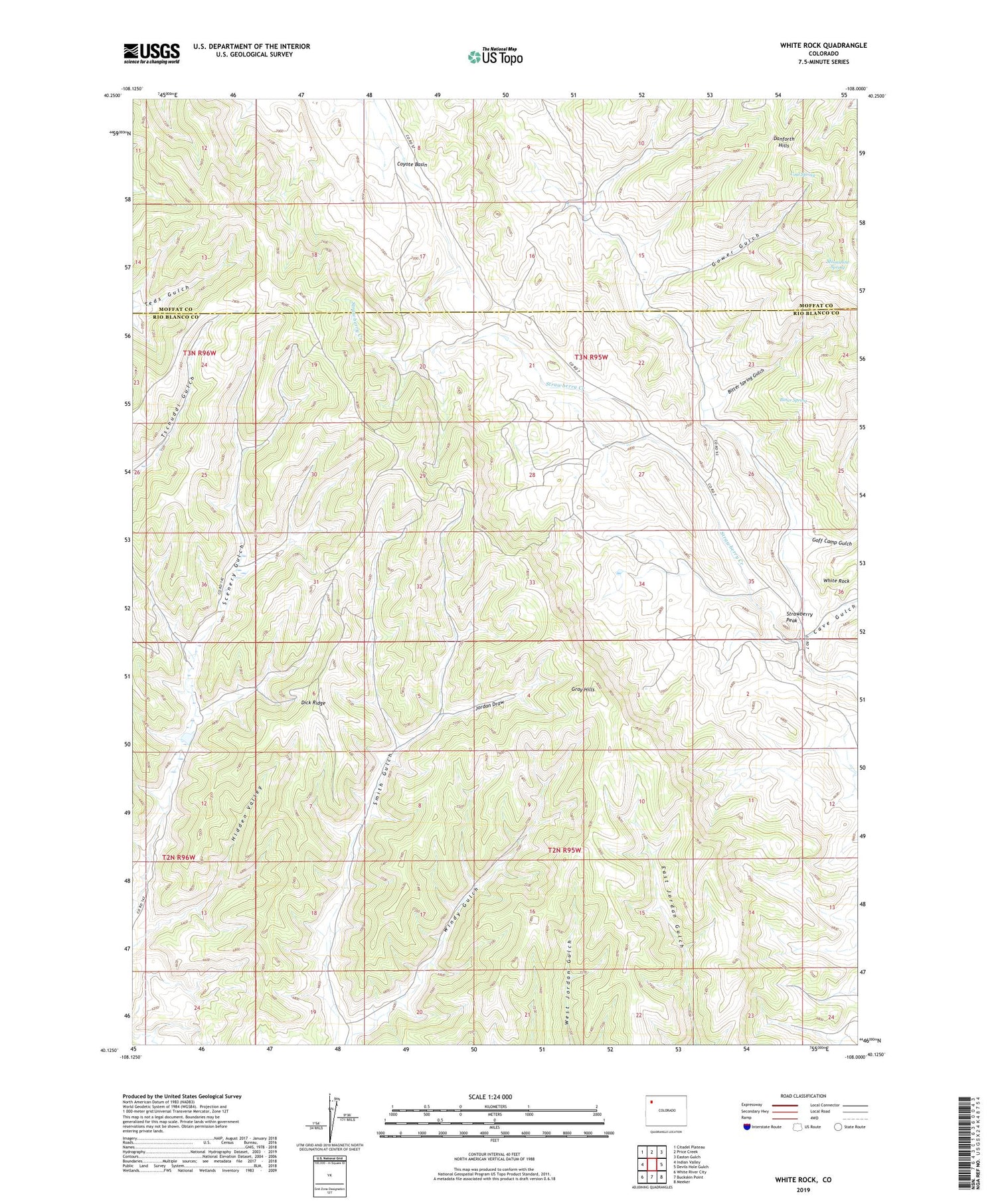 White Rock Colorado US Topo Map Image