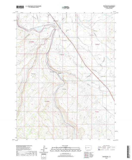 Whitewater Colorado US Topo Map Image