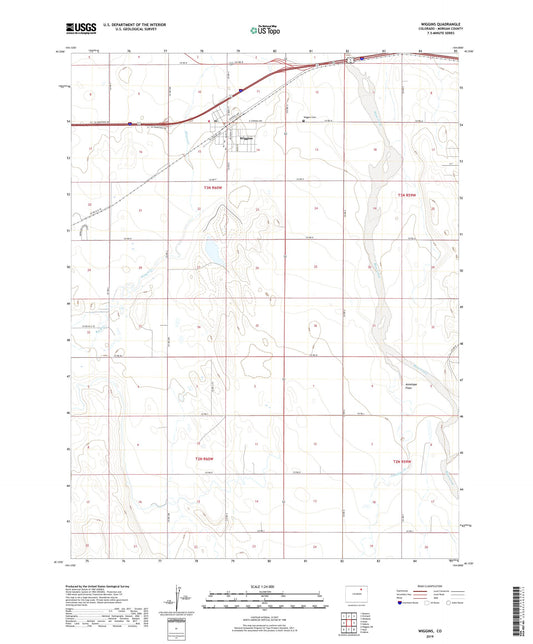 Wiggins Colorado US Topo Map Image
